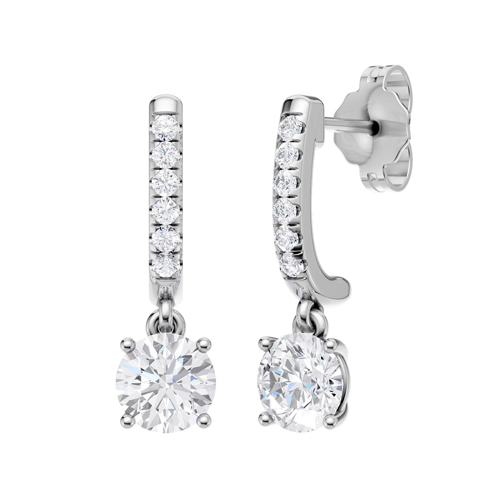 14K 2.10CT Certified Lab Grown Diamond Earrings