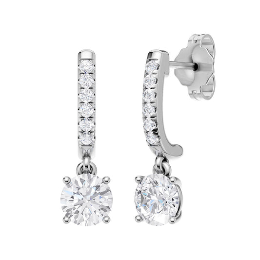 14K 2.10CT Certified Lab Grown Diamond Earrings