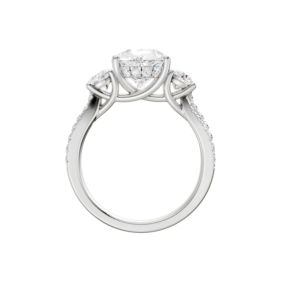 14K 4.00CT Lab Grown Diamond Engagement Ring