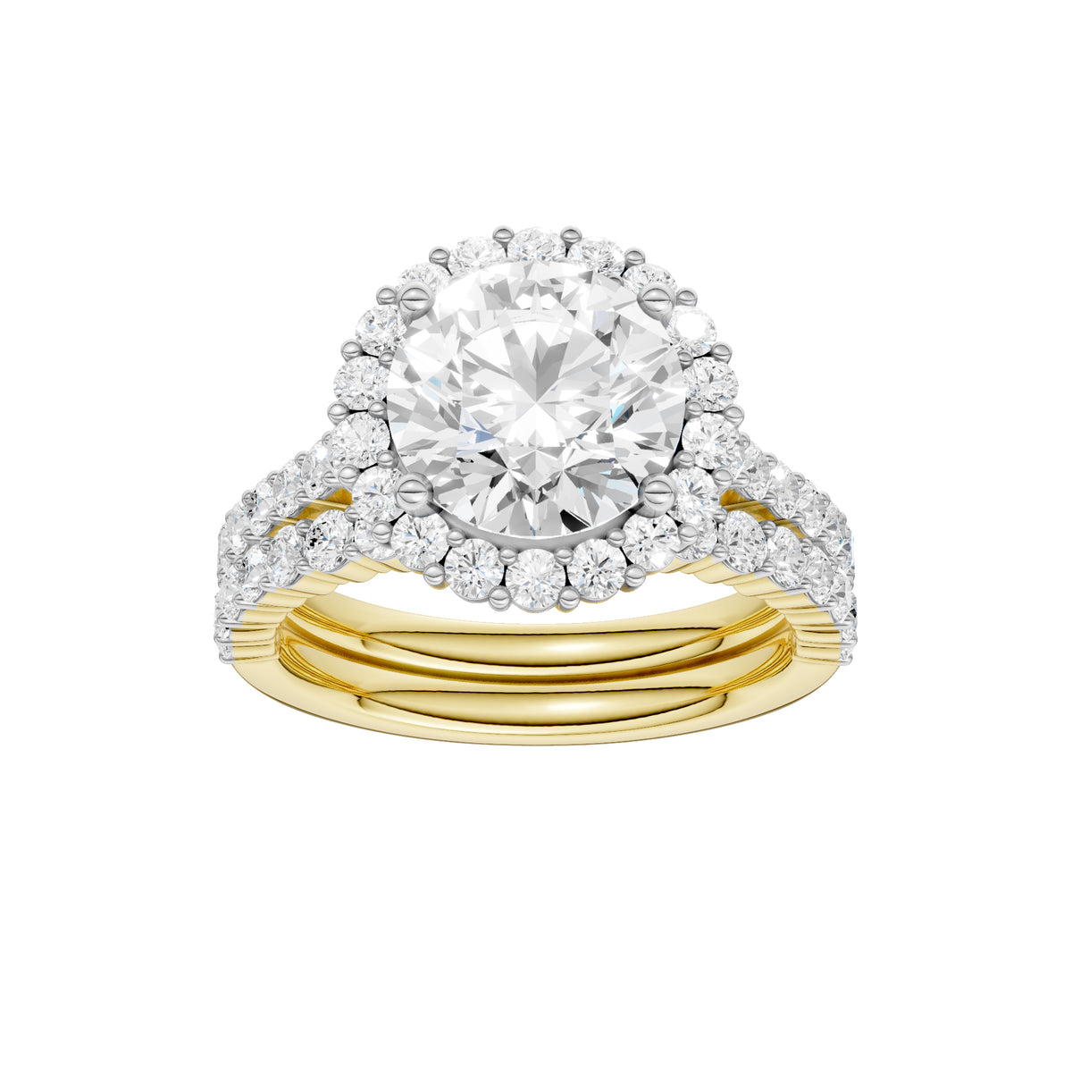 14K 4.00CT Diamond Bridal Set