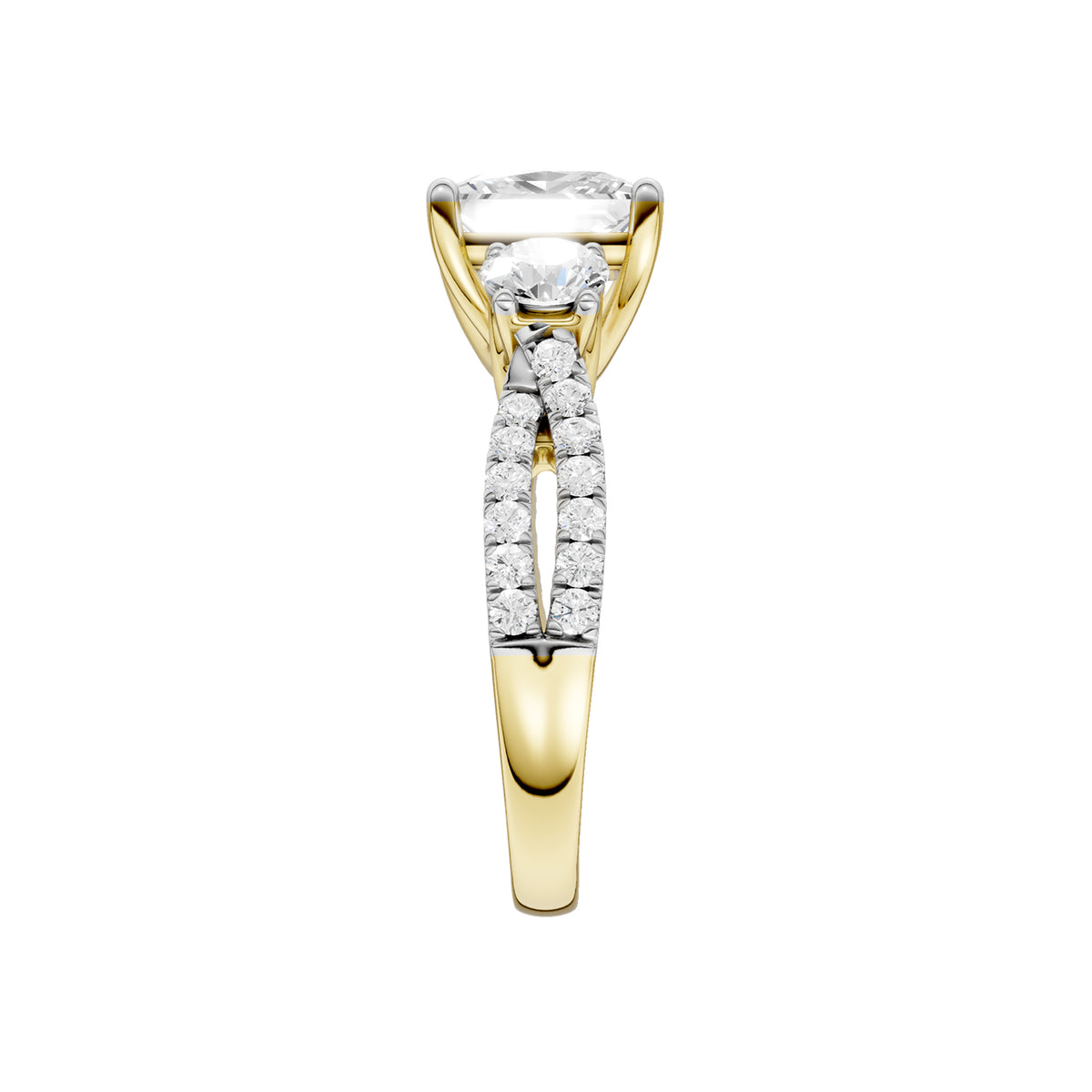 14K 4.00CT Lab Grown Diamond Engagement Ring