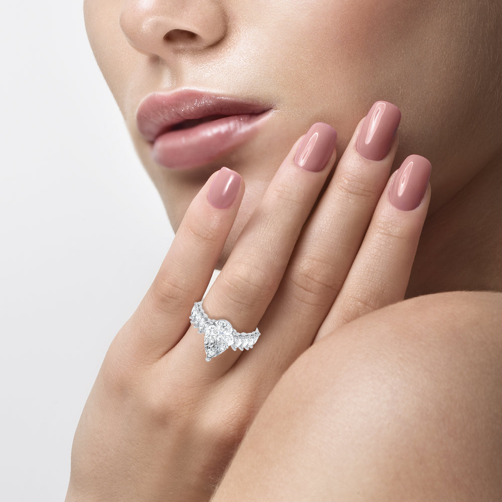 14K 4.20CT Certified Lab Grown Engagement Ring