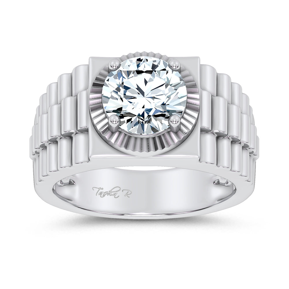 14K 2.00CT Certified Lab Grown Mens Ring