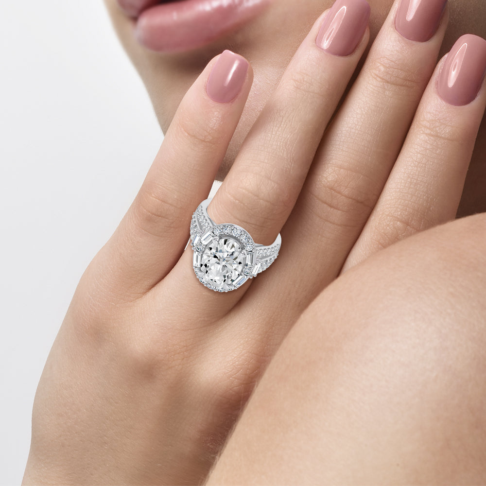 14K 6.55CT Certified Lab Grown Engagement Ring
