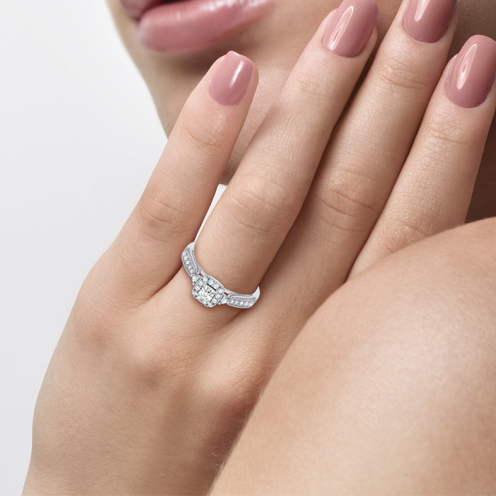 14K 0.55CT Certified Lab Grown Promise Ring