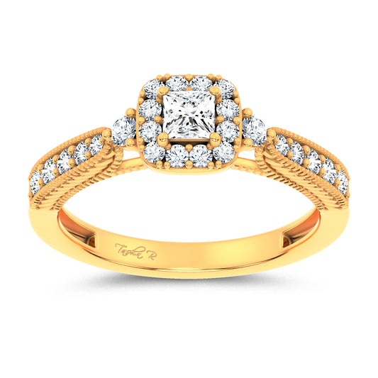 14K 0.55CT Certified Lab Grown Promise Ring