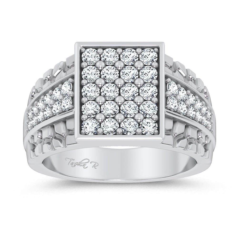 14K 1.50CT Lab Grown Diamond Mens Ring