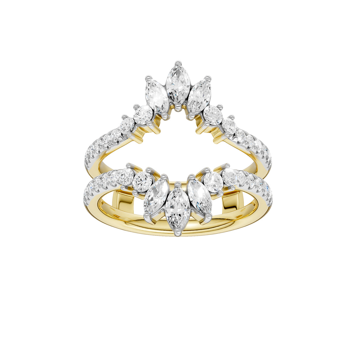14K 1.00CT Certified Lab Grown Diamond Ring Guard