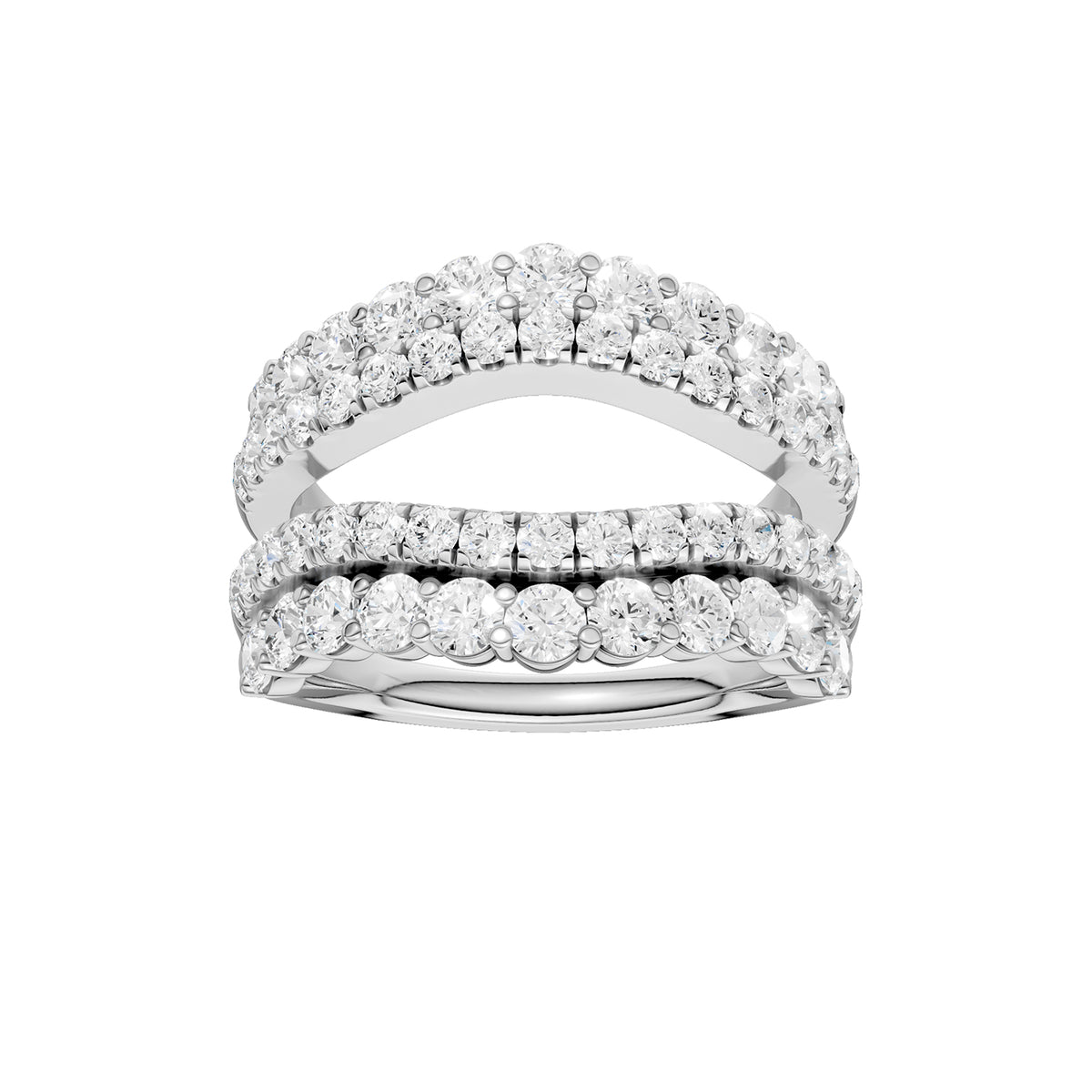 14K 2.00CT Certified Lab Grown Diamond Ring Guard