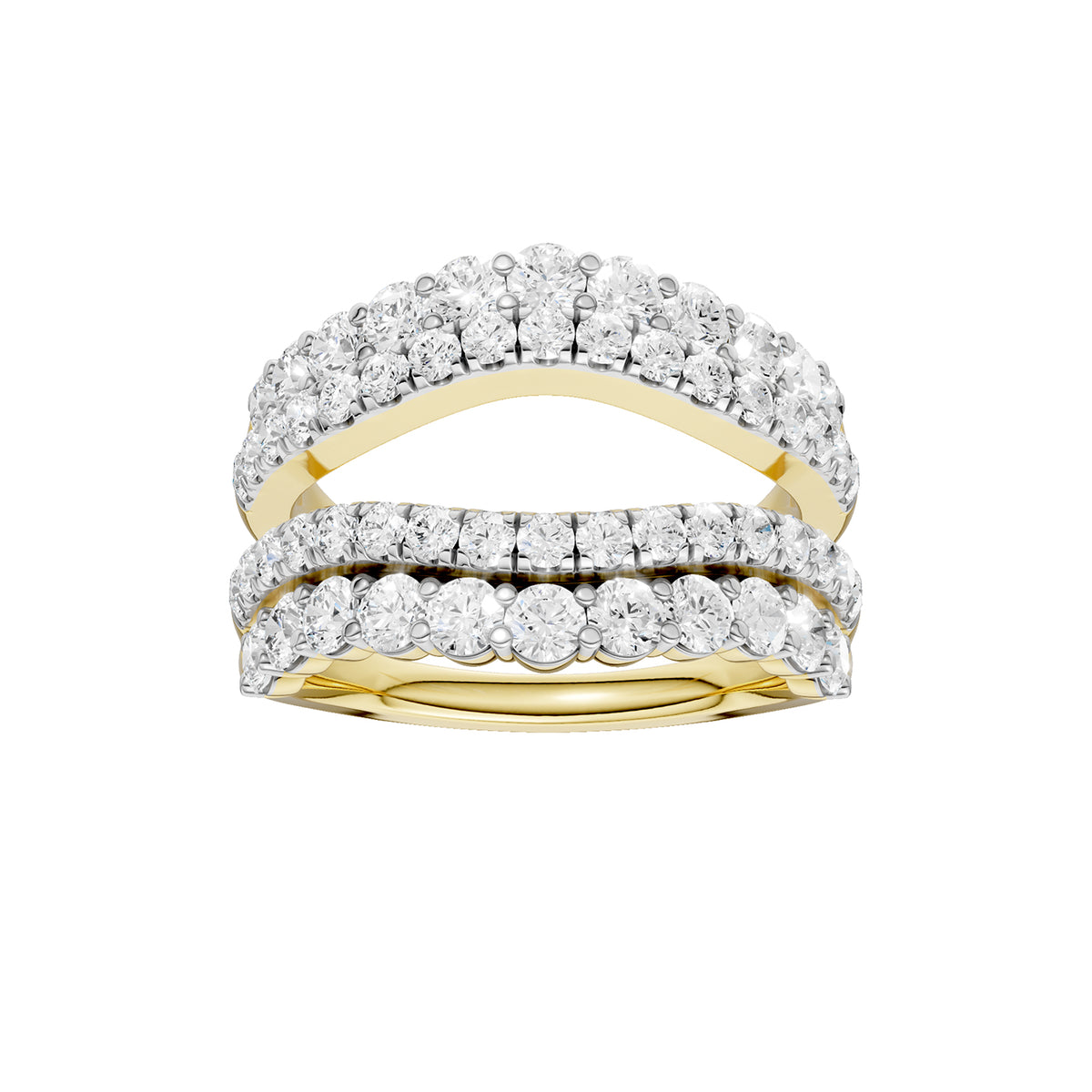 14K 2.00CT Certified Lab Grown Diamond Ring Guard