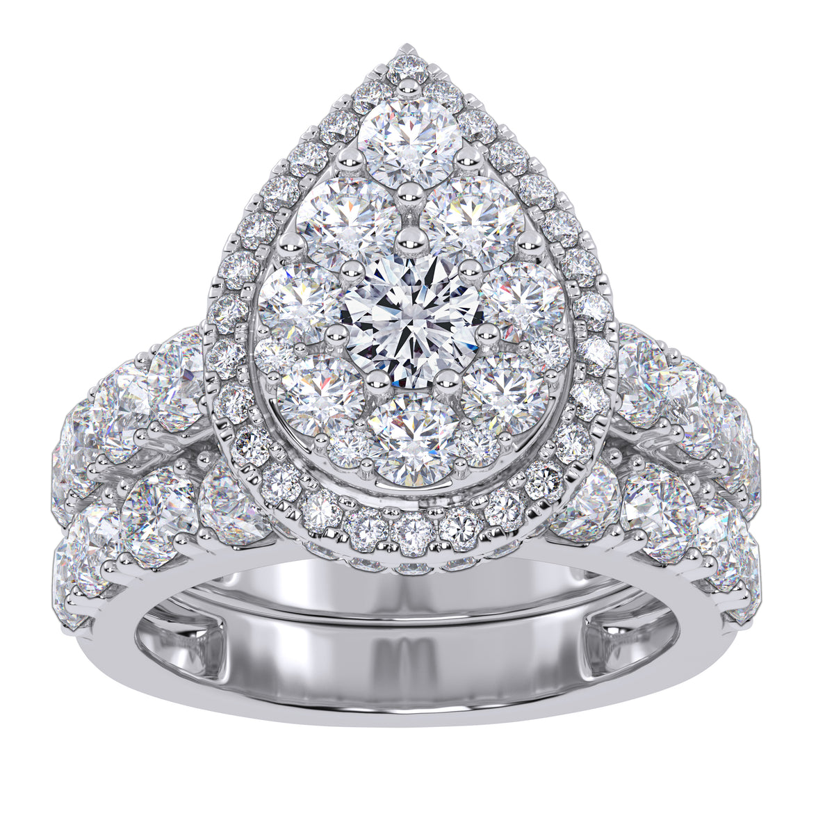 10K 3.00CT Certified Lab Grown Diamond Bridal Set