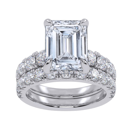 14K 5.04CT Certified Lab Grown Diamond Bridal Set
