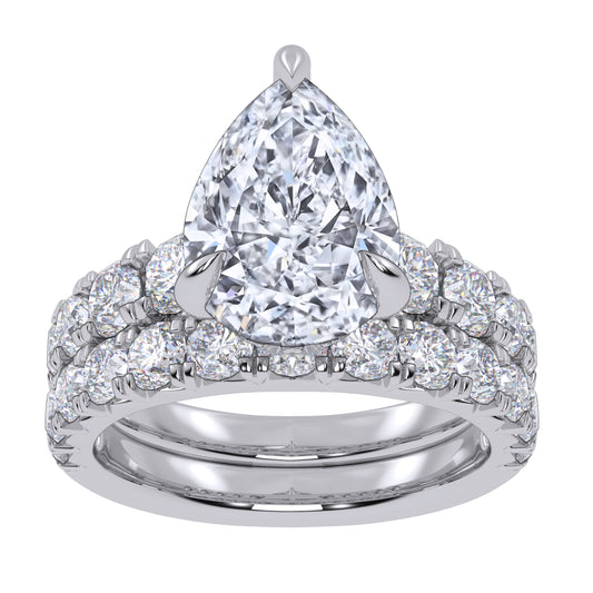 14K 5.04CT Certified Lab Grown Diamond Bridal Set