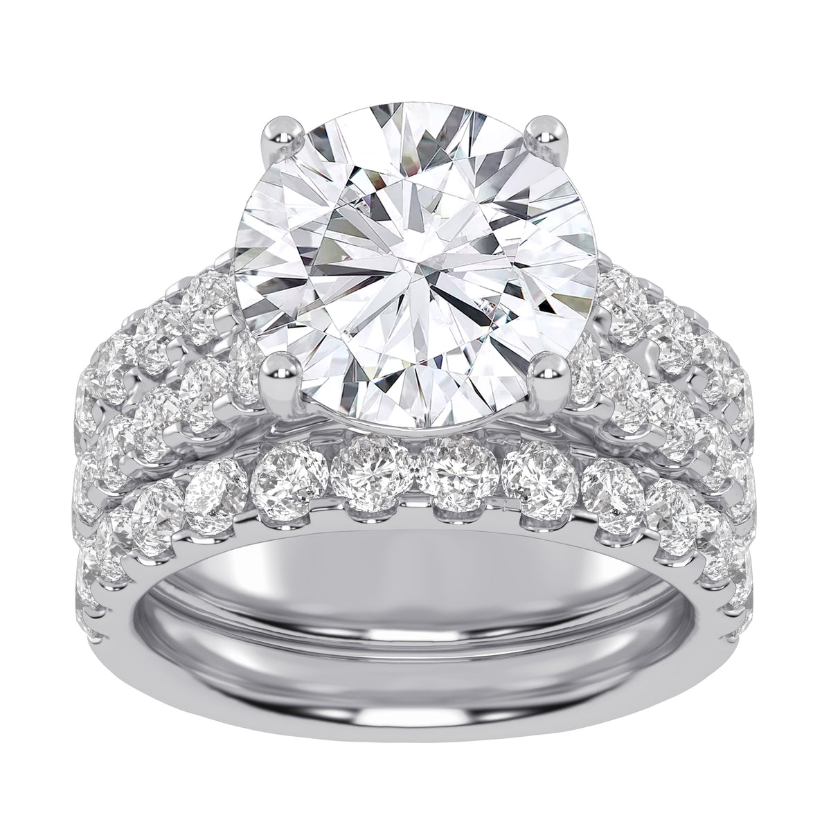 10K 6.00CT Certified Lab Grown Diamond Bridal Set