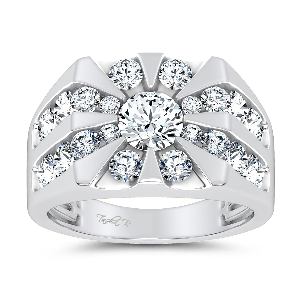 14K 3.00CT Certified Lab Grown Mens Ring
