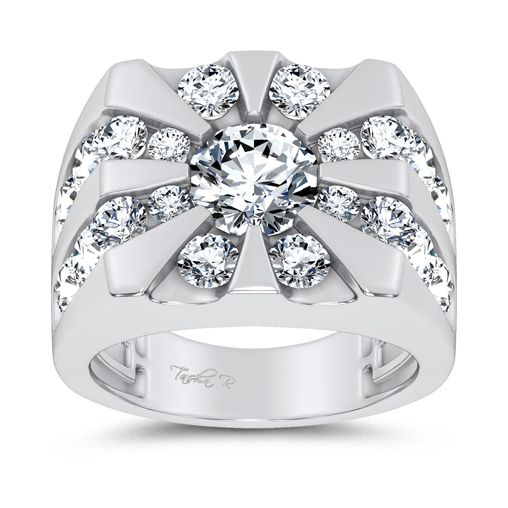 14K 5.00CT Certified Lab Grown Mens Ring