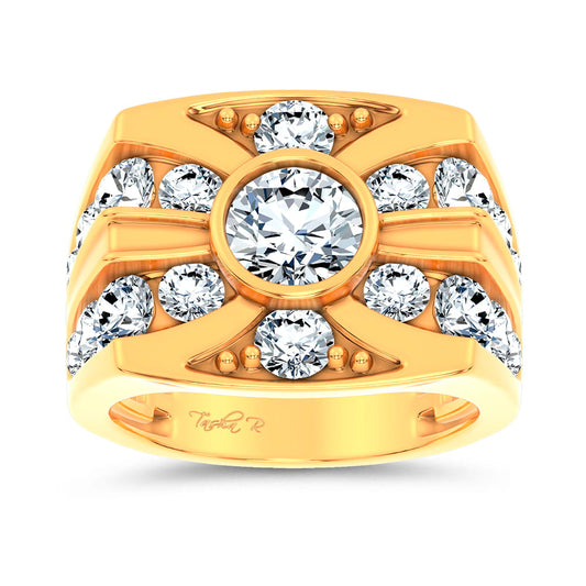 14K 4.75CT Certified Lab Grown Mens Ring