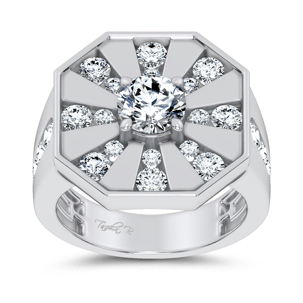 14K 3.00CT Certified Lab Grown Mens Ring
