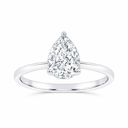 10K 1.00CT Certified Lab Grown Solitaire Ring