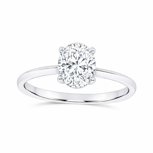 10K 0.50CT Certified Lab Grown Solitaire Ring