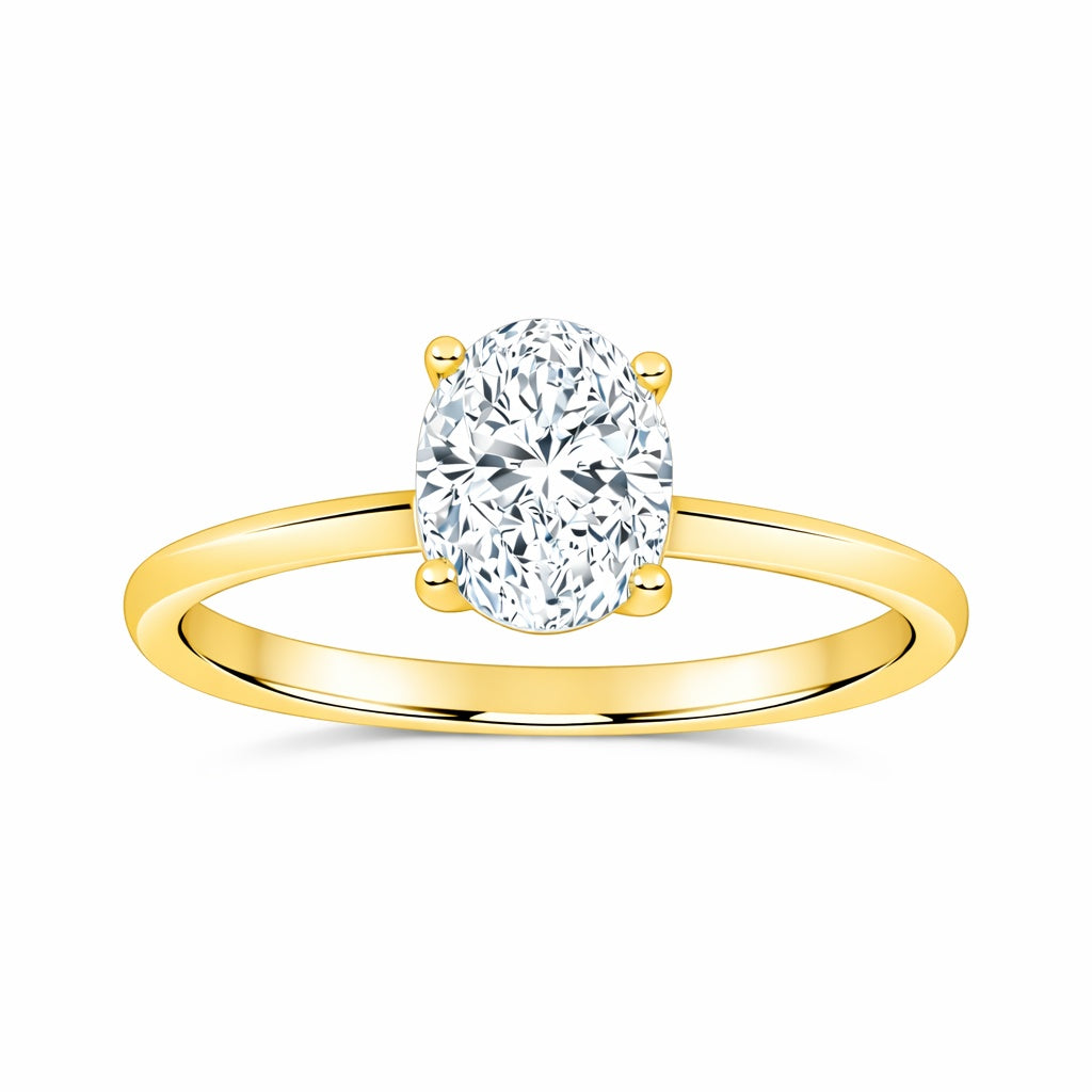 10K 0.50CT Certified Lab Grown Solitaire Ring